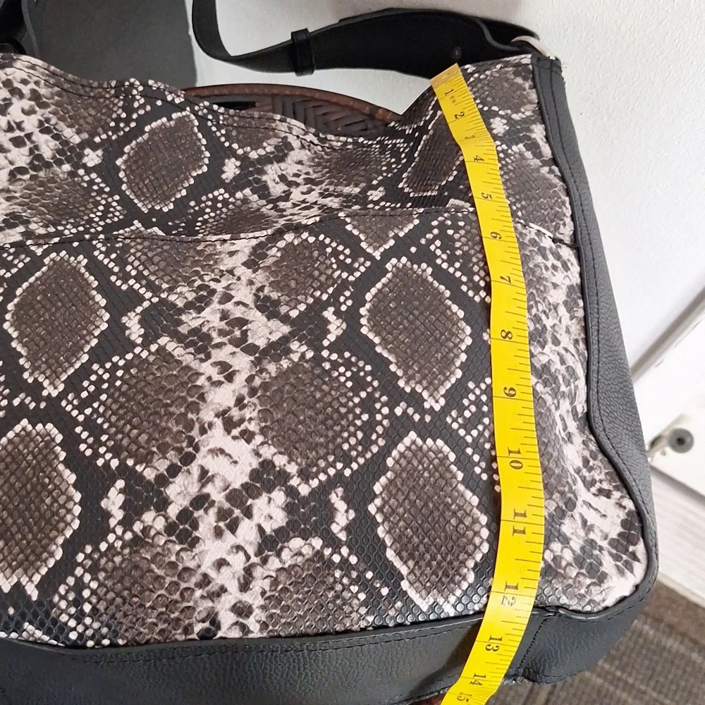 Tahari Bucket Handbag Women’s Vegan Leather Shoulder Bag New NWT Nolita Snake